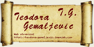 Teodora Gemaljević vizit kartica